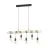Eglo Pendelleuchte Townshend Stahl Holz Schwarz Braun | IP20 - Geeignet für 6x E27 